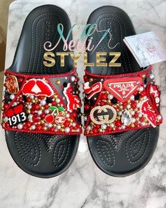 custom crocs with fur