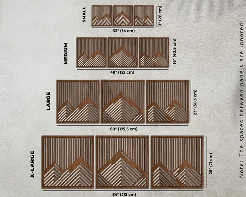 Mountain Wall Art, Mountains Decor, Wood Wall Art, 4 Size - 7 Color Options - 第 5/10 張圖片