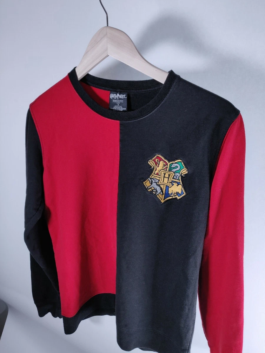 Men s Small Harry Potter Sweater Top Hogwarts house Jumper Pullover Red Black