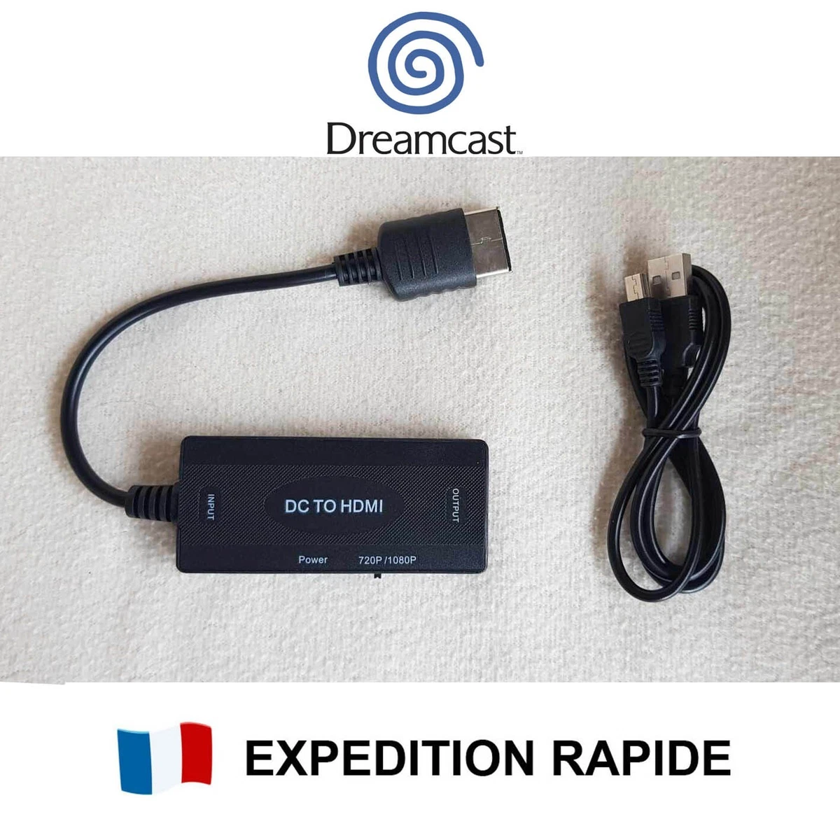 DC to HDMI convertisseur Dreamcast SEGA - Adaptateur HD - Converter adaptor HDTV