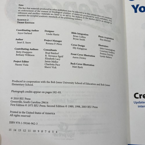 BJU Press Science 2 Third Edition 4 Book Lot Textbook Activity Manual Teacher's - 第 6/10 張圖片