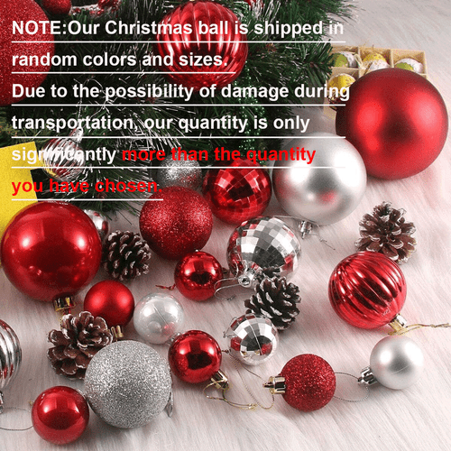 Christmas Ball Openbox Ornaments Shatterproof Xmas Decor Hanging Balls 80-200PCS - Picture 4 of 16