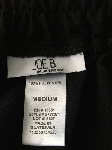 Joe Basset Women’s M Elastic Waist and Cuffs Pants Black/White - Picture 4 of 7