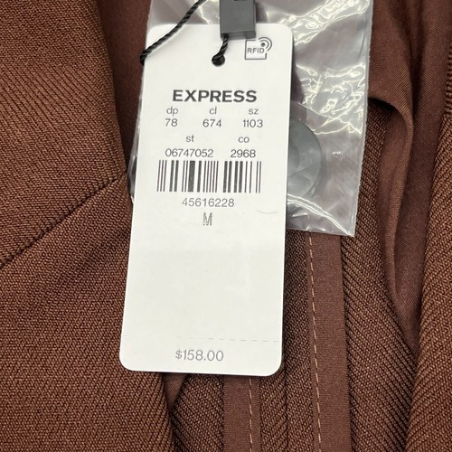 Express Brown Twill Oversized Boyfriend Blazer Women's Size Medium - Picture 7 of 7
