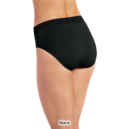 Jockey 253177 Women's Modern Micro Seamfree Hi Cut Black Panties Size 5 - Picture 2 of 2