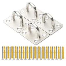 Stainless Steel Ceiling Hook Hanger 4 Pack Screws Mount Ceiling Hook