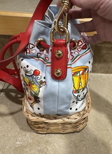 NUEVO Bolso Cubo de Mimbre Italiano Dolce & Gabbana D&G Secchiello Midollino MUY RARO - Imagen 10 de 22