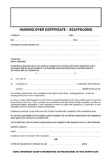 5 x Plain Scaffolding Handover  A5 Pads