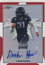 TY'RON HOPPER 2019 Leaf Metal Army All American Red /3 AUTO PACKERS