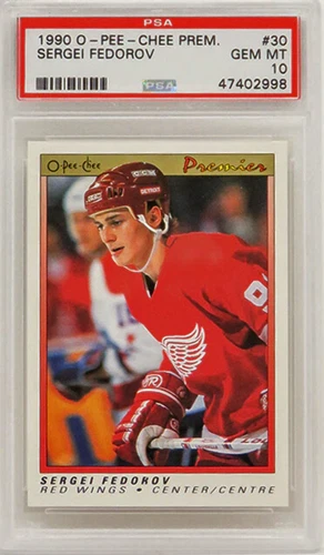 Sergei Fedorov (Detroit Red Wings) 1990 O-Pee-Chee Premier Hockey #30 RC Rookie