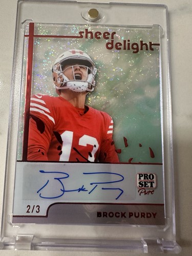 2024 Pro Set Sheer Delight Brock Purdy Auto 2/3 - Picture 2 of 3