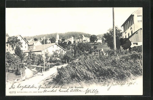 AK Les Brenets, Ortsansicht 1905 - Bild 1 von 2