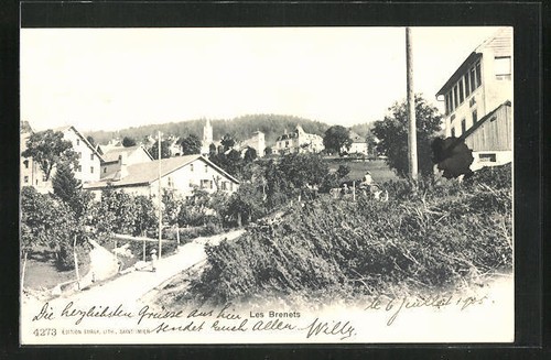 AK Les Brenets, Ortsansicht 1905  - Bild 1 von 2