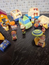 ELC Happyland Camping Set with Car, Caravanx2,Tent,Ice Cream Man+van,Figures Etc