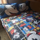 Vintage 90's Mickey Mouse Full Size Bed Sheets Set (4pc) Made in the USA