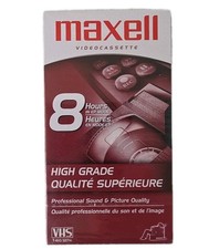Maxell 8 Hour VHS Blank Video Cassette Tape High Grade T-160 8 Hours New A76