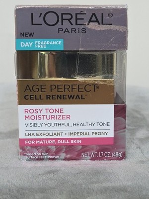 L'Oreal Paris Age Perfect Cell Renewal Rosy Tone Day Moisturizer Frag Free 1.7oz
