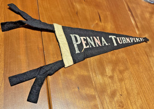 FREE SHIP! Vintage Penna Turnpike Felt Pennant Pennsylvania 8"