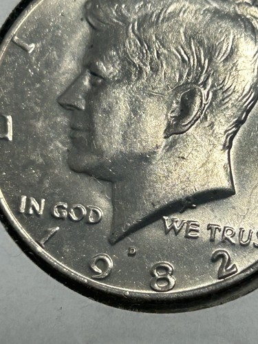 1982 - D Kennedy Half Dollar - Kupfer-Nickel plattiert - Bild 2 von 8