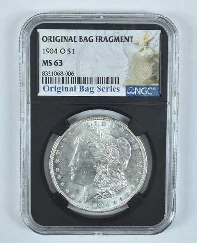 1904-O Morgan Silver Dollar Original Bag Fragment MS63 NGC *1093