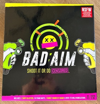 Bad Aim Shoot It Or Do Censored Board Game For Adults Age 17+ Players 2-10