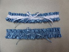 Something blue wedding toss keepsake garter set of 2 - All sizes available - New