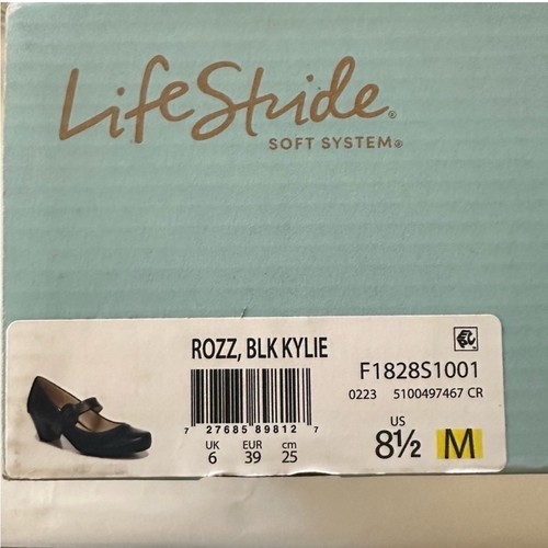 Life Stride Rozz Mary-Jane Buckle Pump Heels, Noir Black, Size 8.5, NWT - Picture 11 of 11