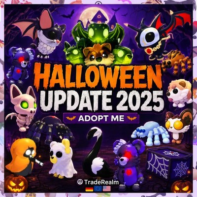 Adopt me Pet HALLOWEEN PATCHY 2025 /KITTY BAT/PHANTOM/GHOSTLY CAT/SPIDER/CRYPTID