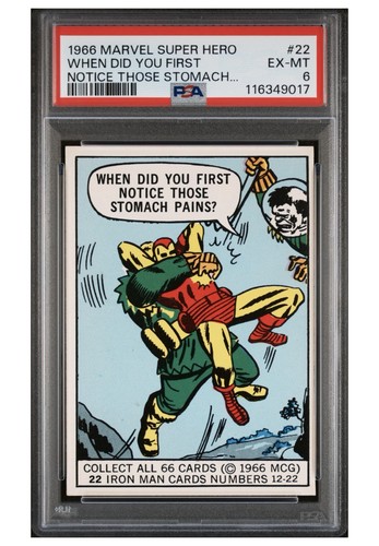 1966 Donruss Marvel Superheroes Iron Man #22 PSA 6 Graded EX-MT