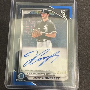 2024 Bowman Chrome Blue Mojo Jacob Gonzalez #BMA-JGO Auto Autograph /150 Sox