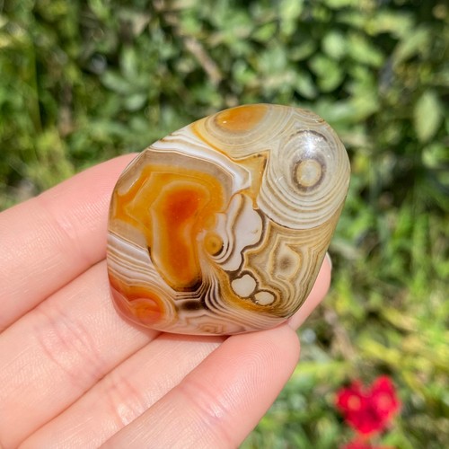48G Natural Silk Banded Lace Agate Crystal Tumbled Stone Specimen Healing - Picture 11 of 12