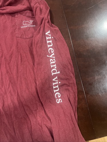 Maroon Boys Youth XL Hooded Long Sleeve Vineyard Vines T Shirt - Picture 4 of 5