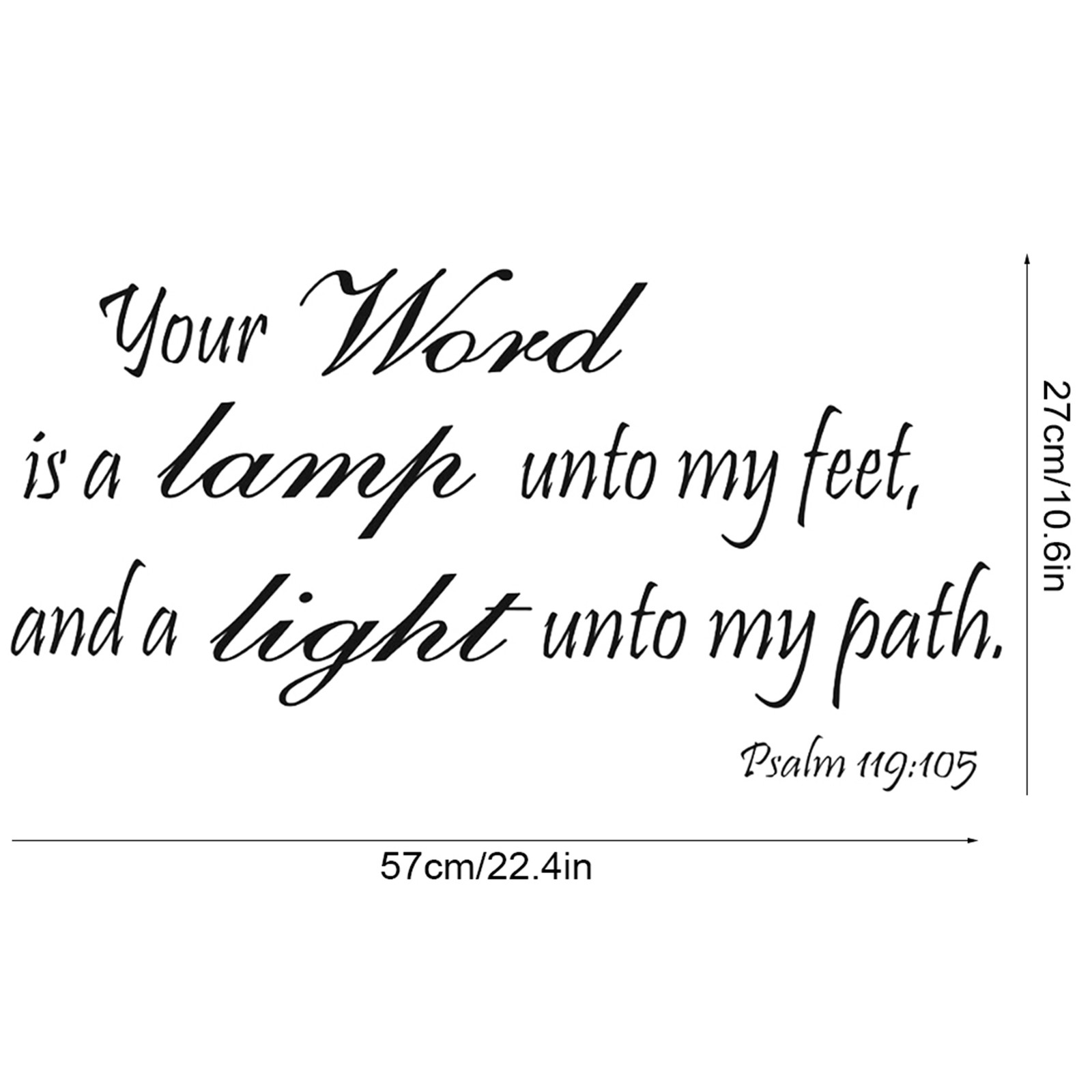⊹PVC Bible Verse Wall Decals Christian Quote Walls Art Stickers Religious Decor