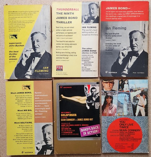 Ian Fleming James Bond 1960s Pan Books Paperback Lot (6) - Picture 2 of 6