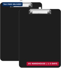 Plastic Clipboards, 2 Pack A4 File Folder 12.5x9 Inch with Metal Clip  Letter S