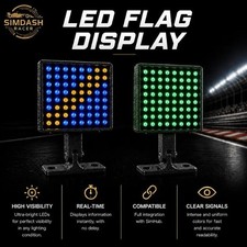 Simdash 64-led Rgb Matrix Display Sim Racing Accessory Led Flag Display