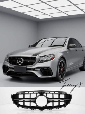 Mercedes E Class W213 C238 (2016-2019) Gloss Black Front E63S AMG Style Grill