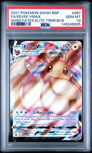 2021 POKEMON SWSH BLACK STAR PROMO #087 FULL ART/EEVEE VMAX PSA 10