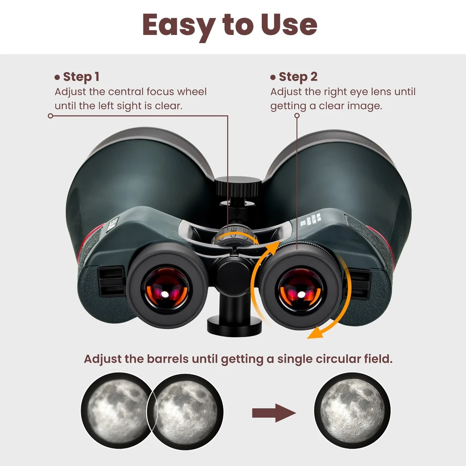 20x80 Binoculars  Waterproof for Bird Watching with Tripod Adapter Carrying Bag - Image 4 of 4