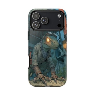 Phone Ink Case for iPhone / Galaxy / Pixel   Tech Raptor Sci-Fi Cyber Dinosaur