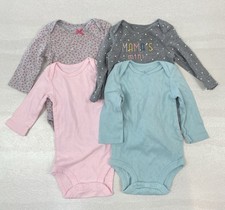 Carter  s, Just One You, Child Of Mine BodySuit Lot Girl 0-3 Months Long Sleeve