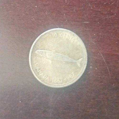 1967 - Canada - 1 Dime - 10¢ - Fish SILVER Coin