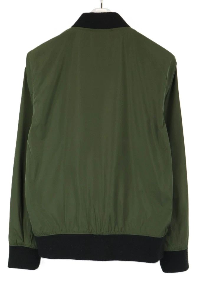 Hollister Jacket Men M Pilot Style Zipper Lined Pockets Elastic - Image 2 of 4