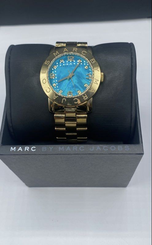 Women's Marc Jacobs Army Dress Bracelet Blue Dial Stainless Steel 35mm Watch