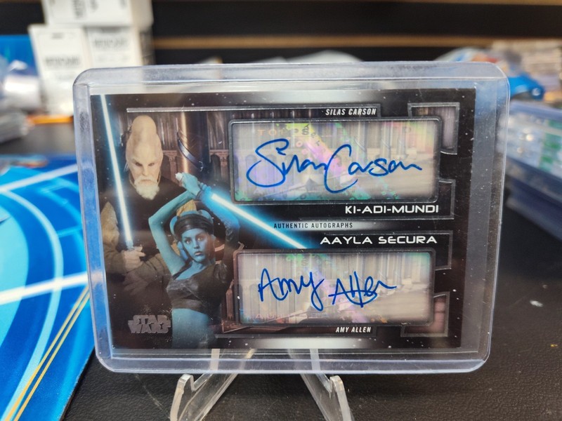 Topps Star Wars Galactic Files Dual Auto /50 Amy Allen Silas Carson Autograph