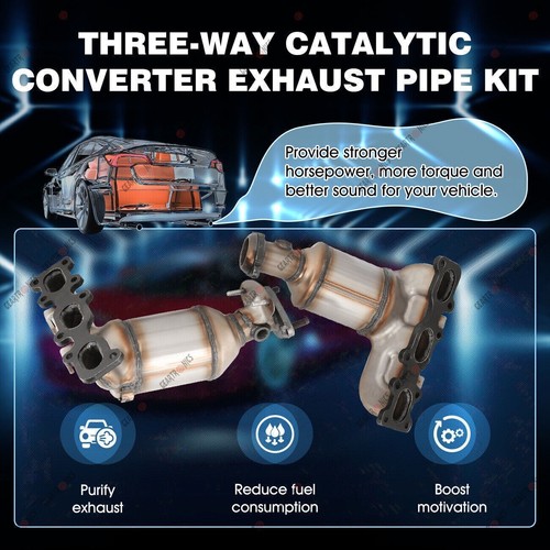 Catalytic Converter Set w/Upstream+Downstream Sensor For 2013-2019 Ford Explorer - Picture 17 of 22
