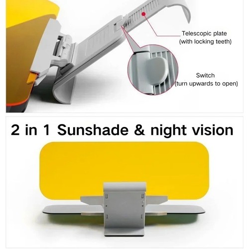 Car Sun Visor Extension Clip On Glare Reducer Low Sun Driving Extender Protector - Picture 7 of 9