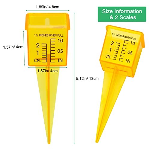 PCS Rain Gauges, 1.5" Sprinkler Rain Gauge for Lawn with Wide Mouth, 20 Yellow - Picture 2 of 6
