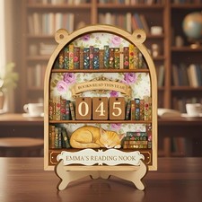 Books Read This Year Counter Wooden Sign, Books Read Tracker, Book Club Exchange