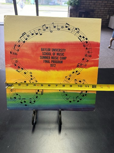 Baylor University School Of Music 1972 Summer Camp Program UNTESTED Record - Picture 3 of 8